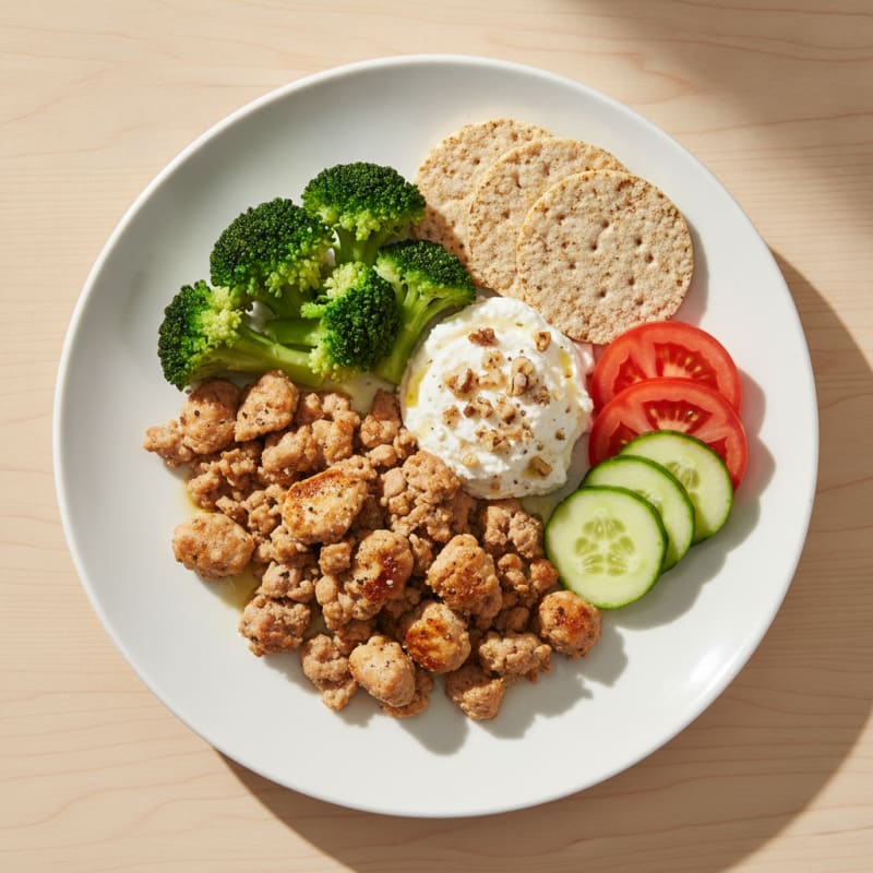 Turkey and Cottage Cheese Plate