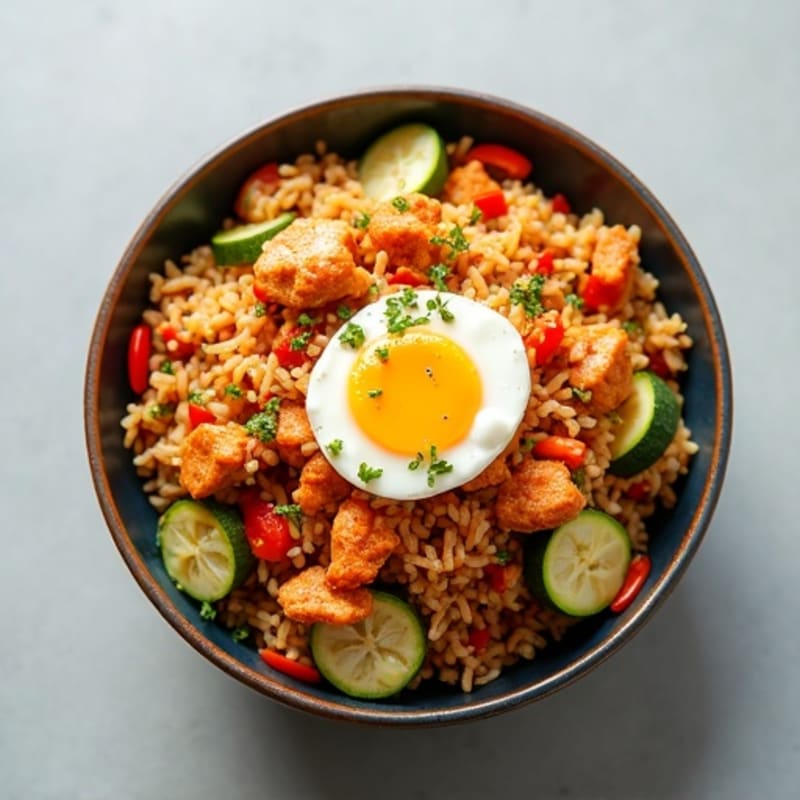 Healthy Kimchi Fried Rice with Lean Protein and Crispy Vegetables