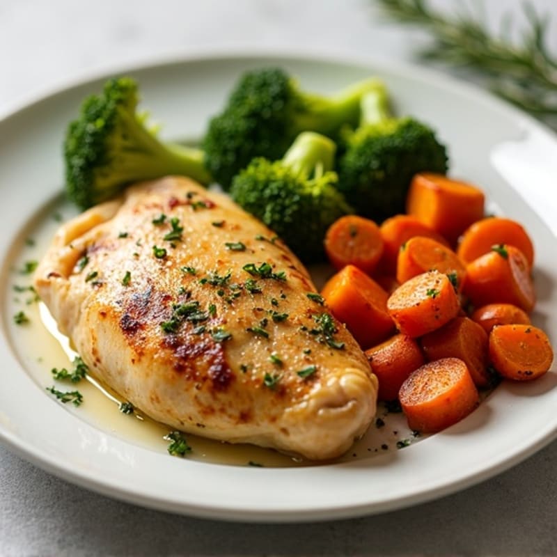 Lemon Herb Roasted Chicken with Crispy Roasted Vegetables