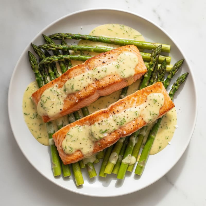 Pan-Seared Salmon with Lemon-Dill Sauce
