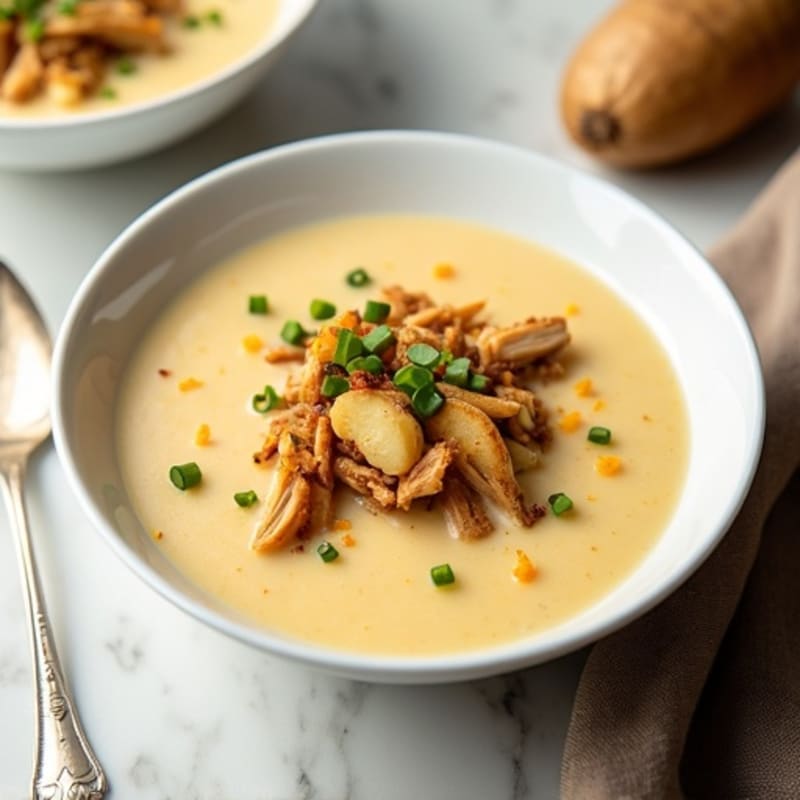 Healthy Creamy Loaded Baked Potato Soup