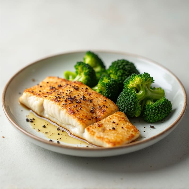 Seared Tilapia with Steamed Broccoli