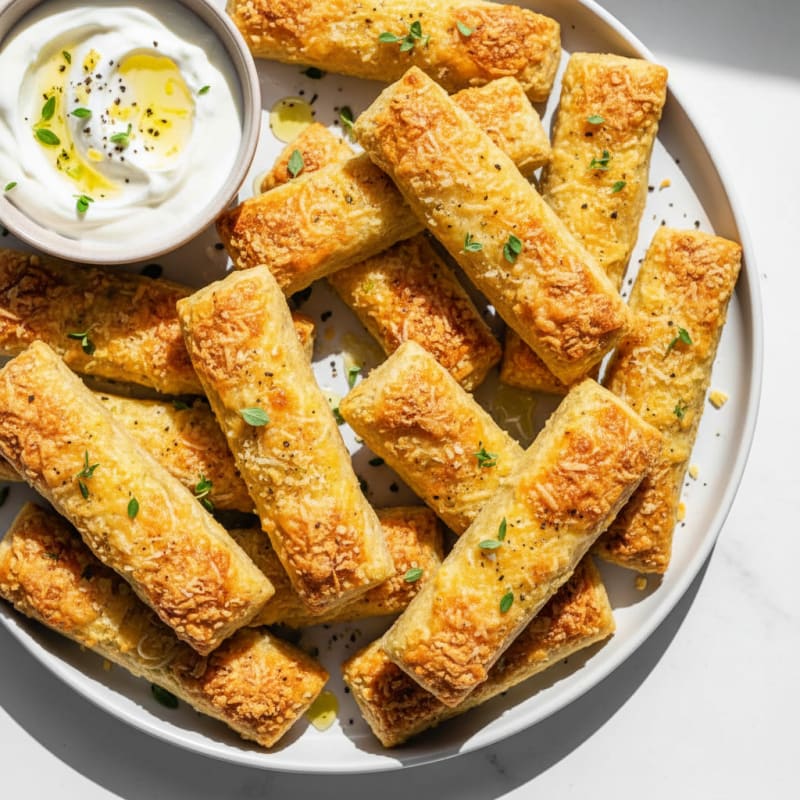 Crispy Garlic Parmesan Breadsticks