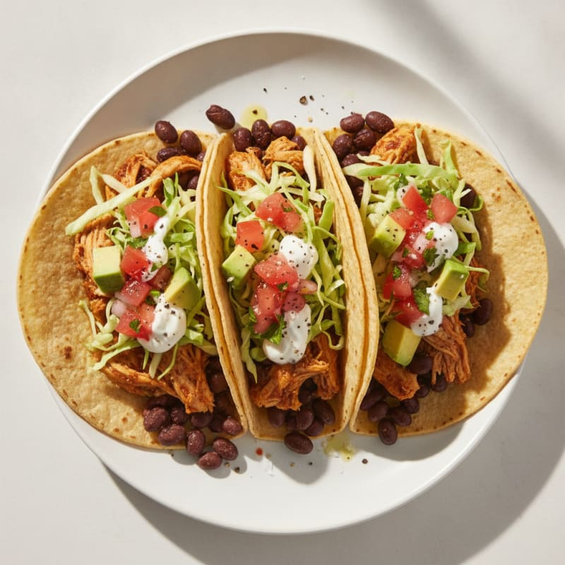 Chipotle Chicken and Black Bean Tacos