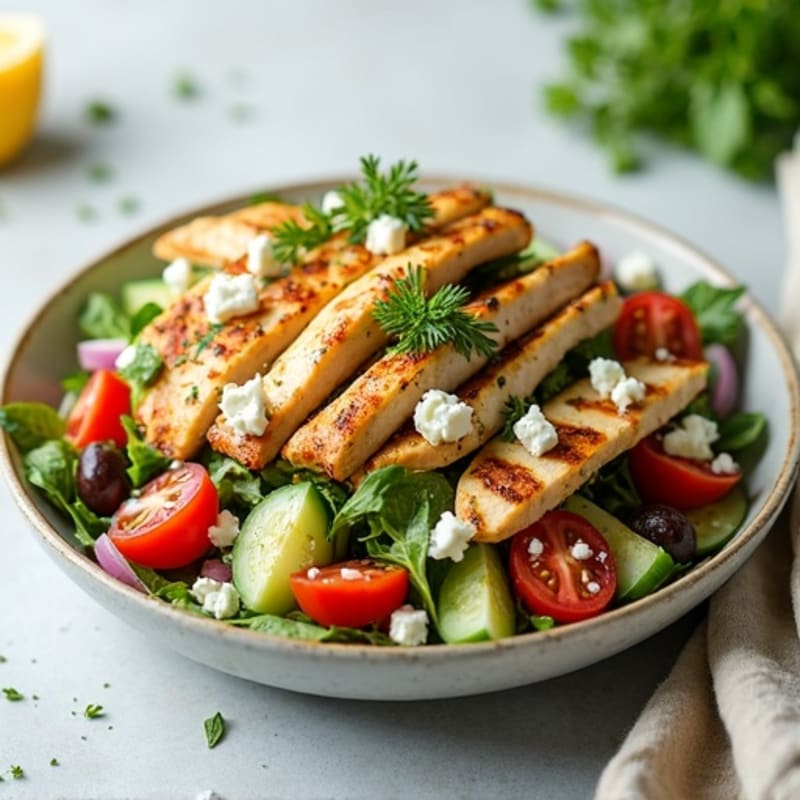 Crunchy Greek-Style Chicken Salad with Fresh Herbs