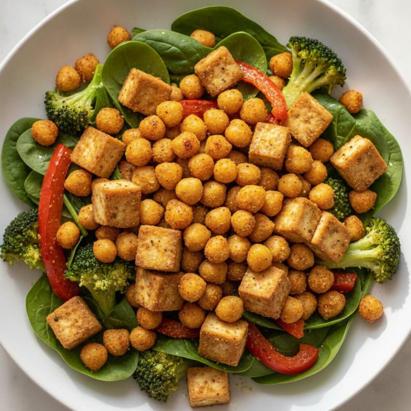 Roasted Vegetable and Chickpea Bowl