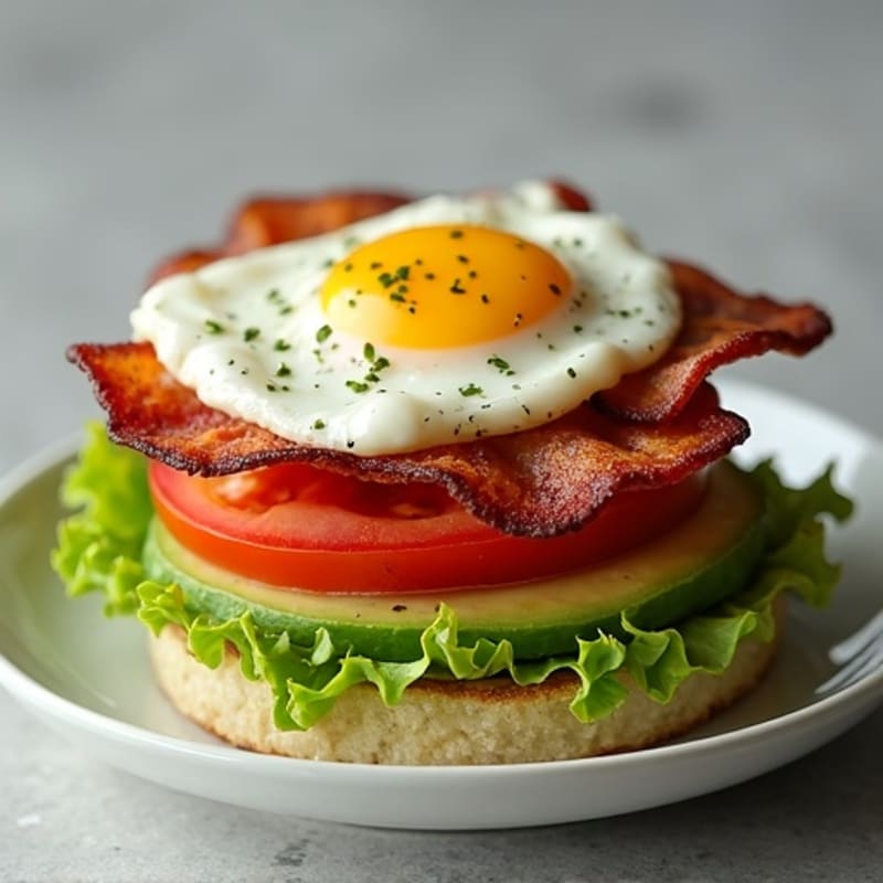 Crispy Turkey Bacon Lettuce Stack with Herb Mayo