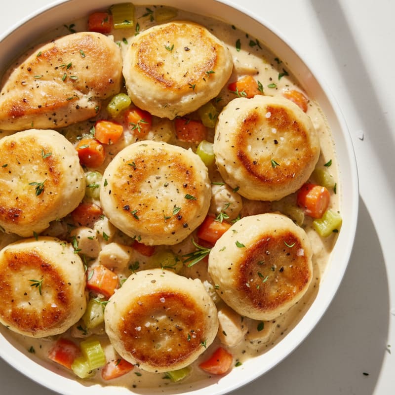 Creamy Herb Chicken and Tender Dumplings