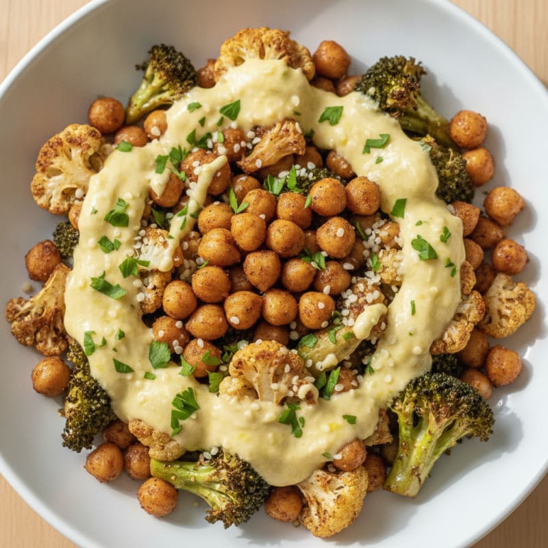 Roasted Vegetable and Chickpea Bowl