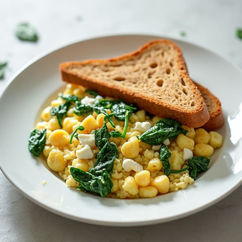 Protein-Packed Spinach and Feta Egg White Scramble