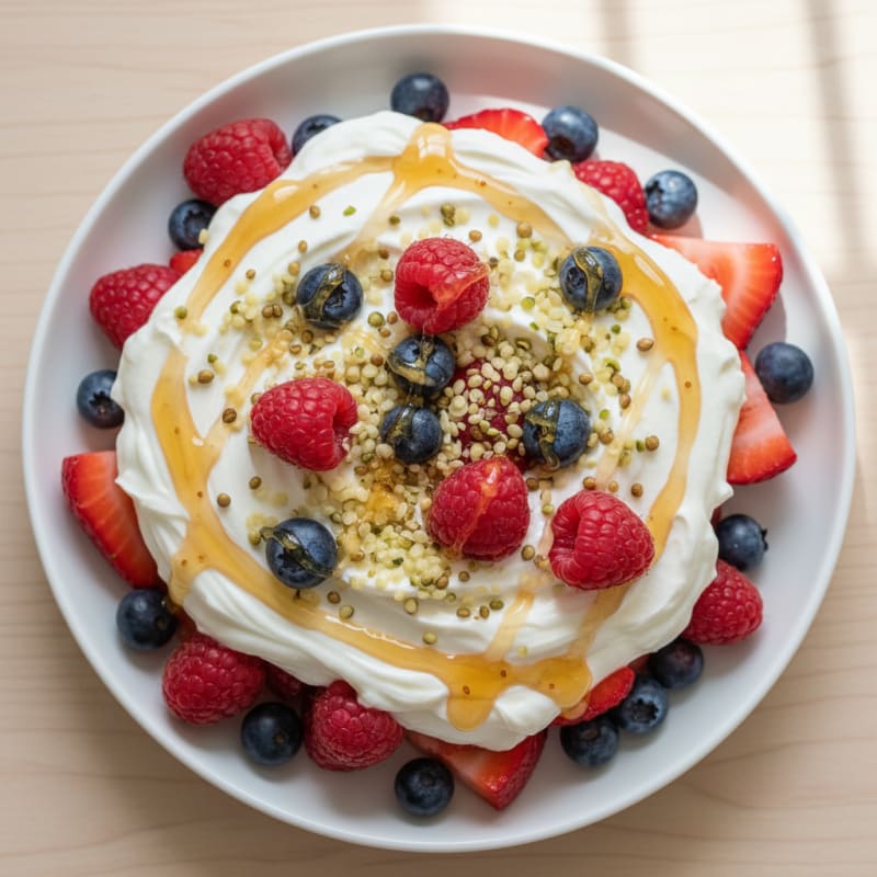 Protein Greek Yogurt Parfait with Mixed Fruit