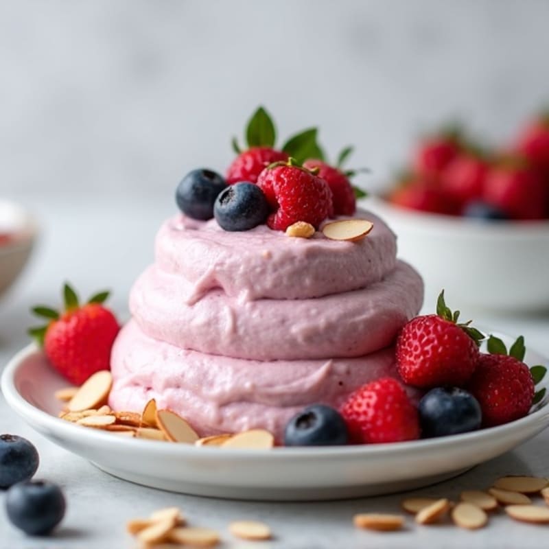 Silky Greek Yogurt Protein Mousse with Mixed Berries