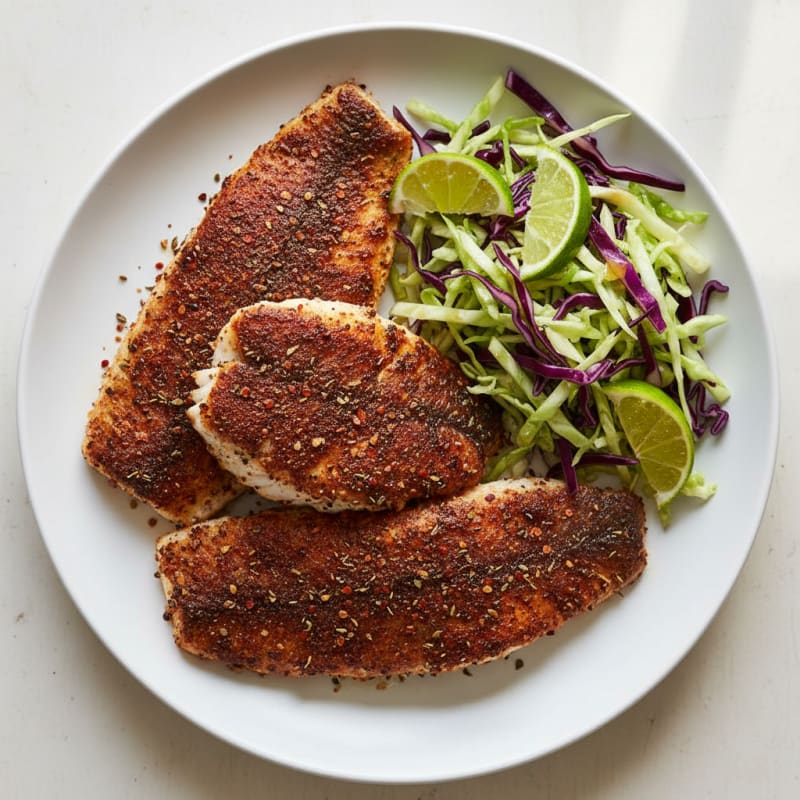 Crispy Cajun Blackened Catfish Fillets
