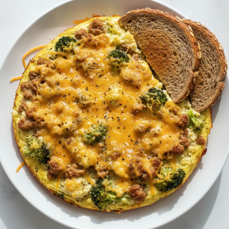 Cheesy Egg White and Vegetable Bake