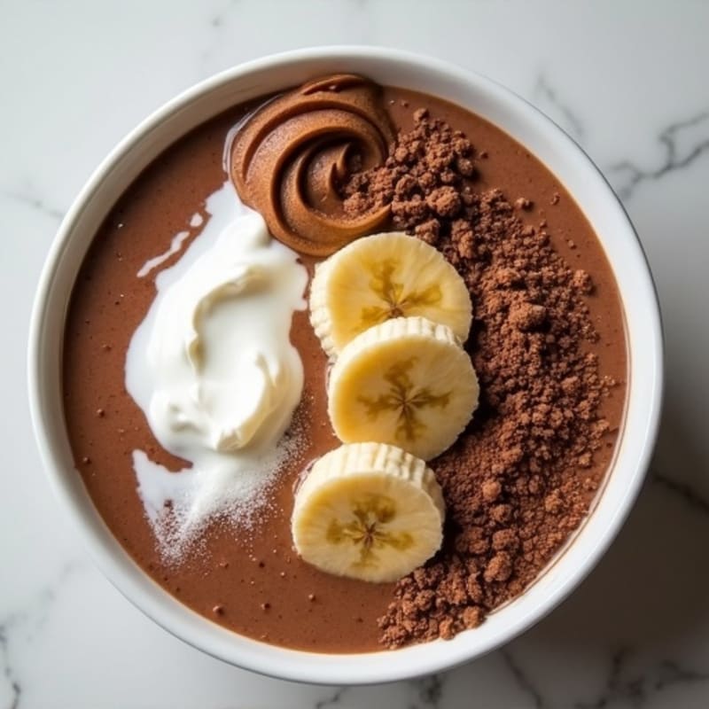 Creamy Chocolate Fudge Protein Smoothie Bowl