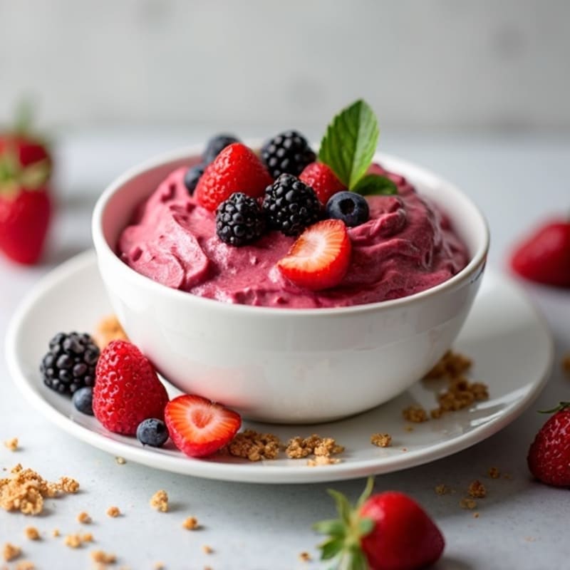 Creamy Greek Yogurt Protein Bowl with Mixed Berries