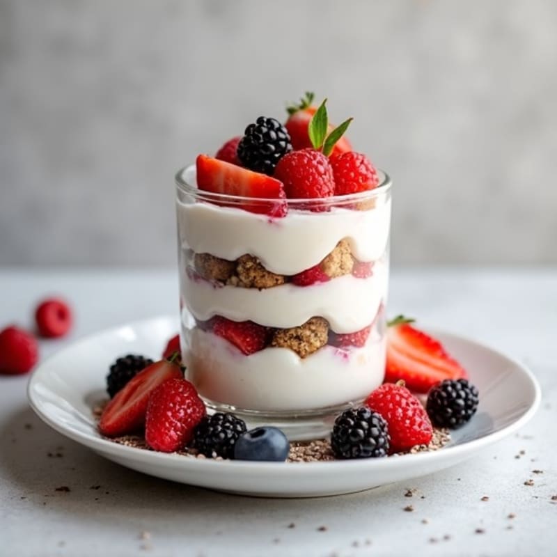 Creamy Greek Yogurt Protein Parfait with Berries