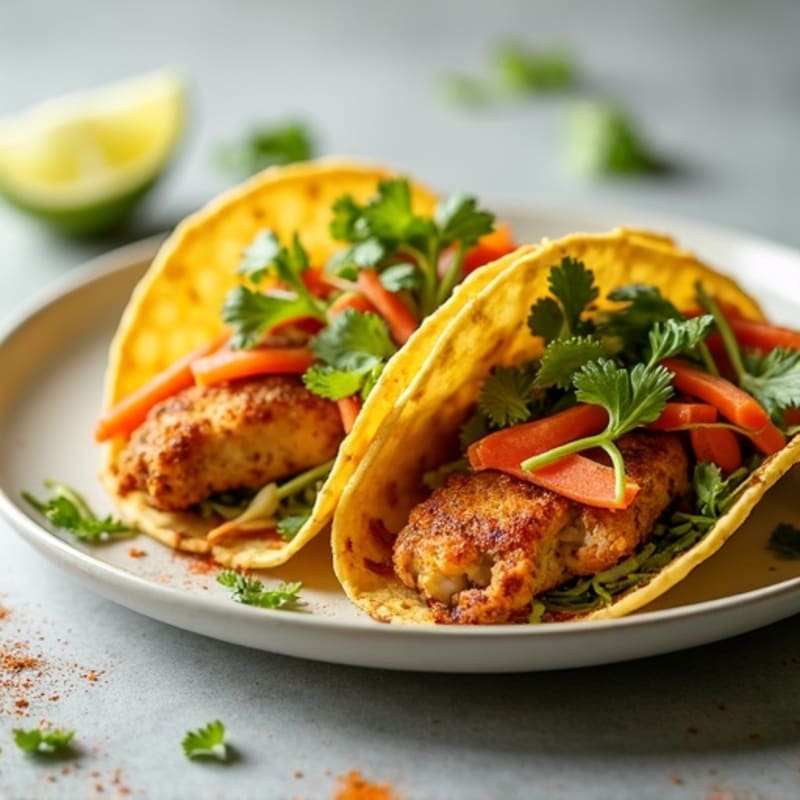 Crispy Chicken Tacos with Fresh Slaw