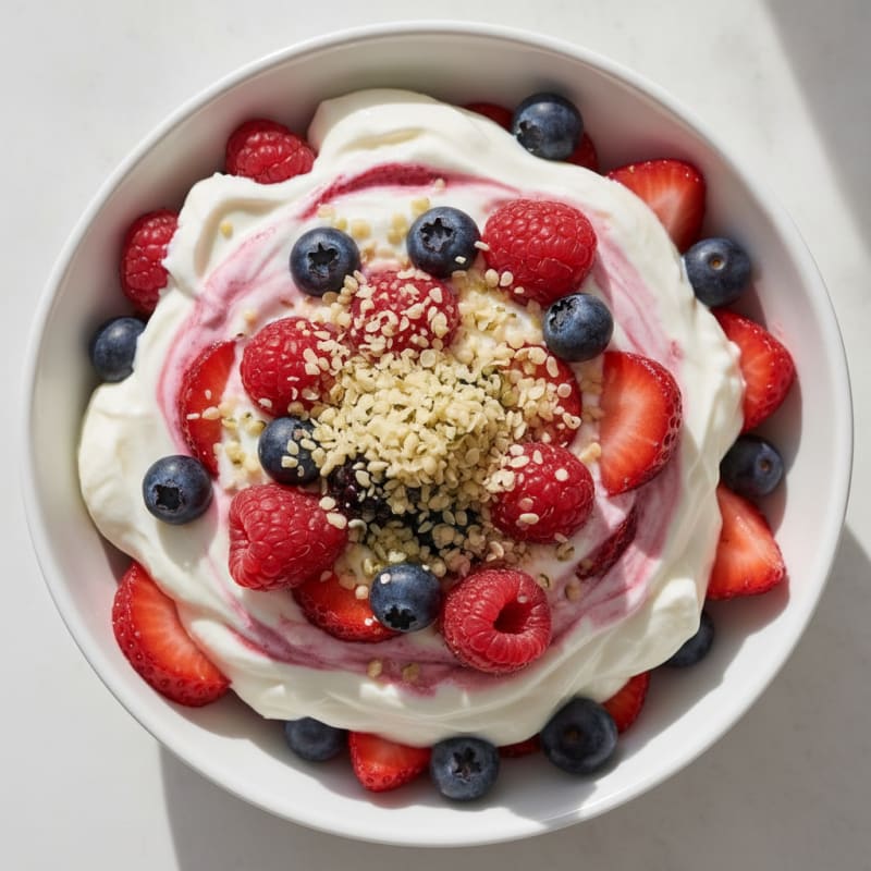 Creamy Greek Yogurt Protein Parfait with Mixed Berries