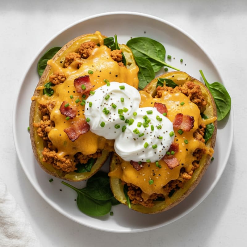 Bacon Cheddar Stuffed Potatoes