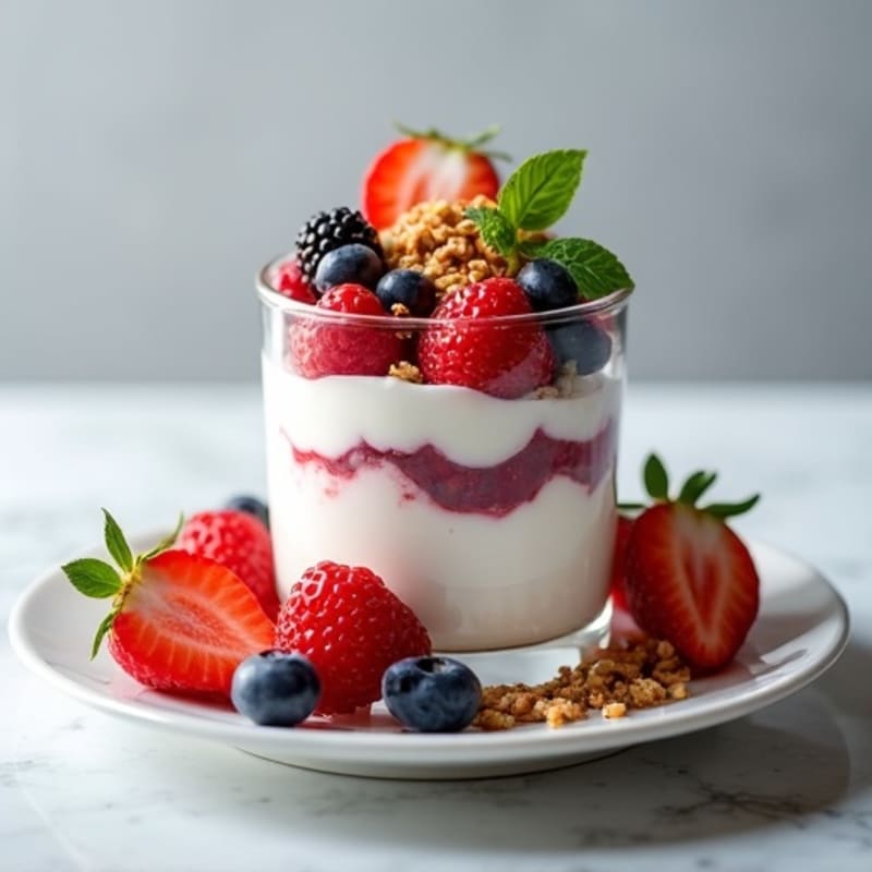 Creamy Greek Yogurt Protein Parfait with Mixed Berries