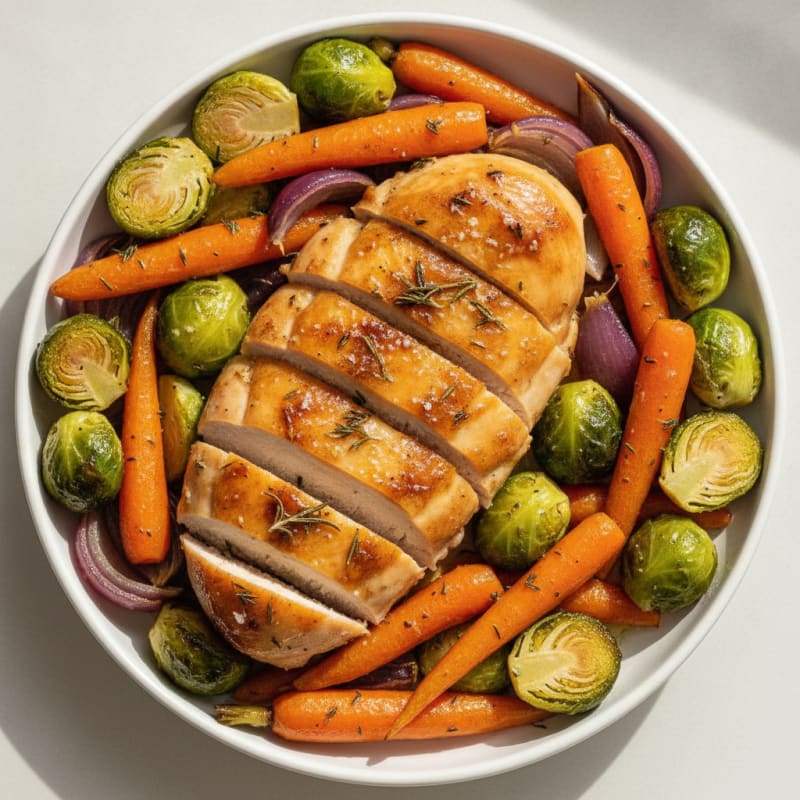 Herb-Roasted Chicken with Roasted Vegetables