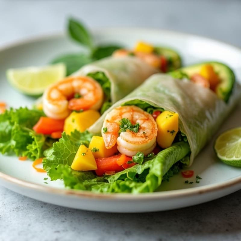 Fresh Shrimp and Mango Rice Paper Rolls