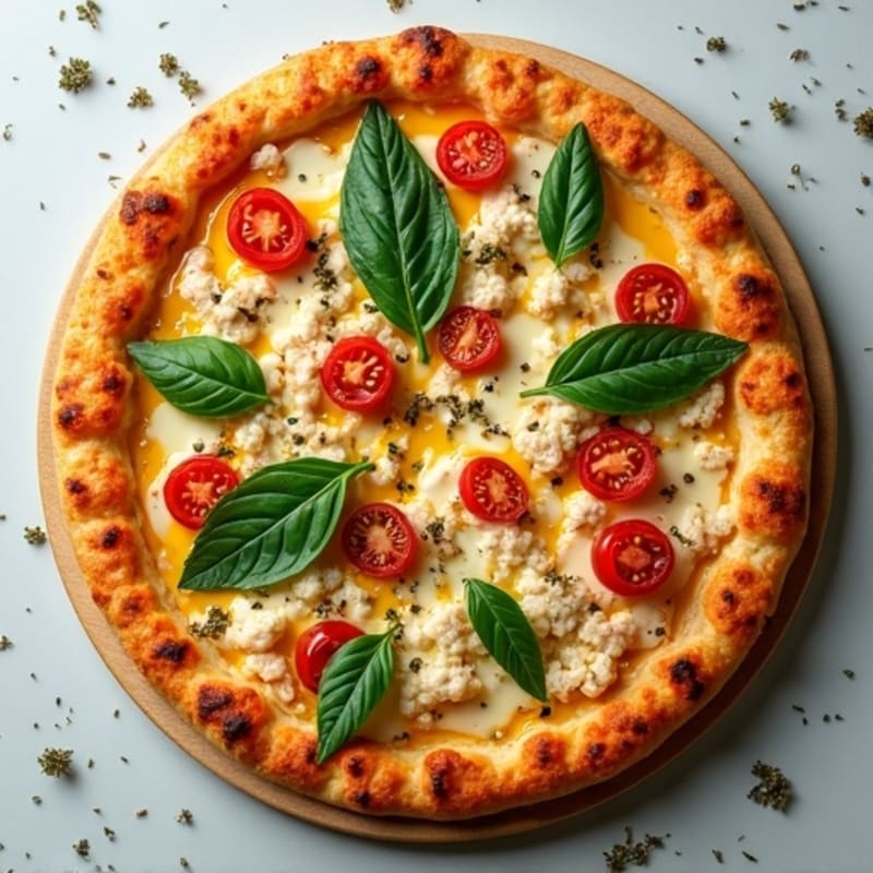 Crispy Cauliflower Crust Pizza with Fresh Herbs