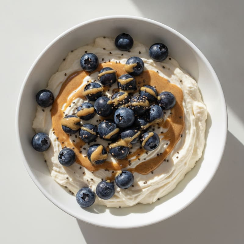 Silky Greek Yogurt Protein Pudding with Berries