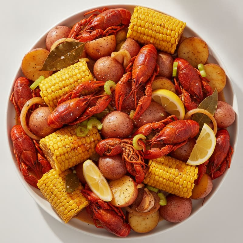 Zesty Crawfish Boil with Corn and Potatoes