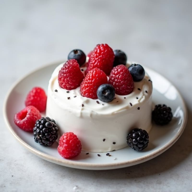 Creamy High-Protein Greek Yogurt Mousse with Mixed Berries