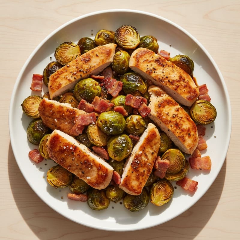 Balsamic-Glazed Brussels Sprouts with Pancetta