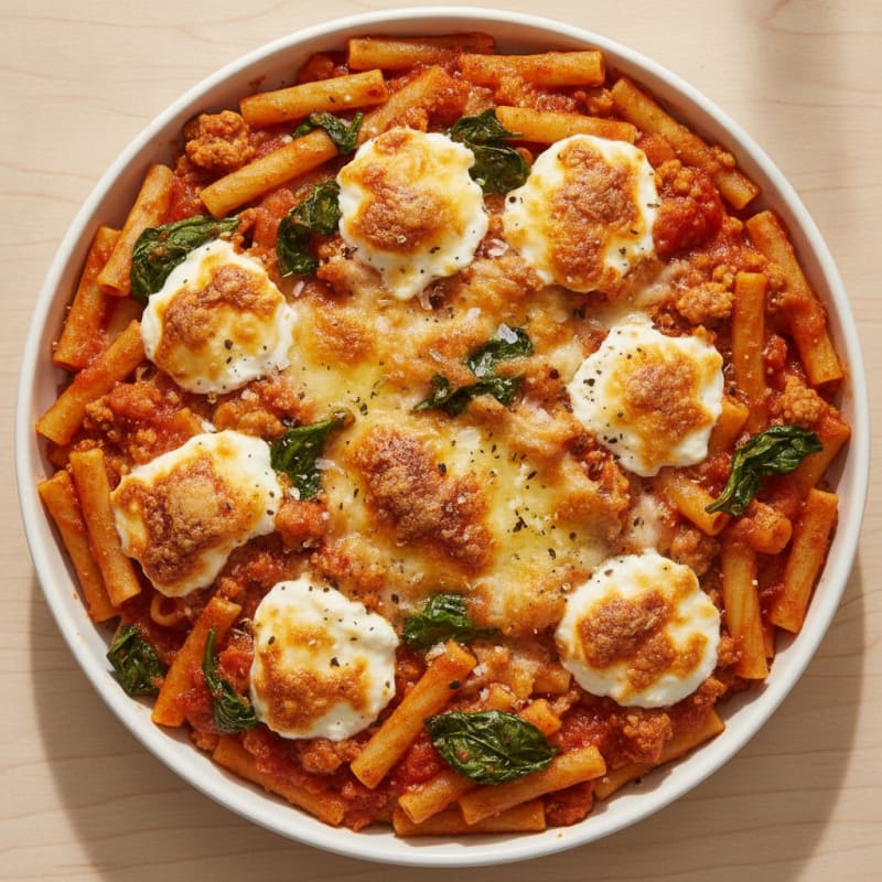 Classic Baked Ziti with Ricotta
