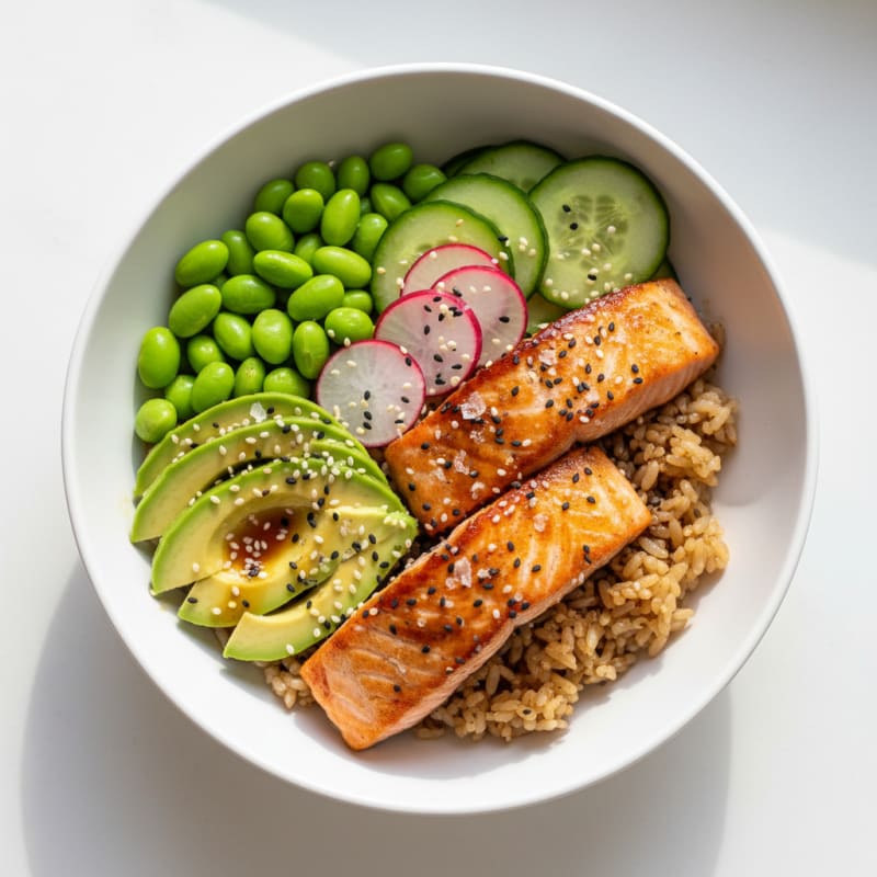 Sushi Rice Bowl with Salmon