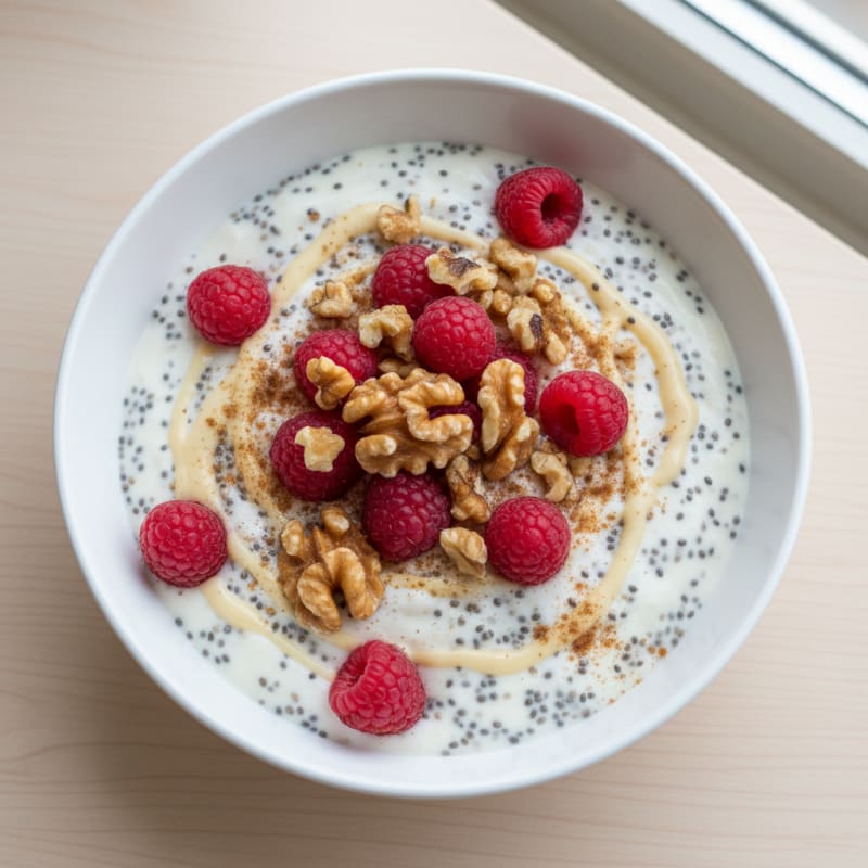Silky Greek Yogurt Protein Pudding with Chia Seeds