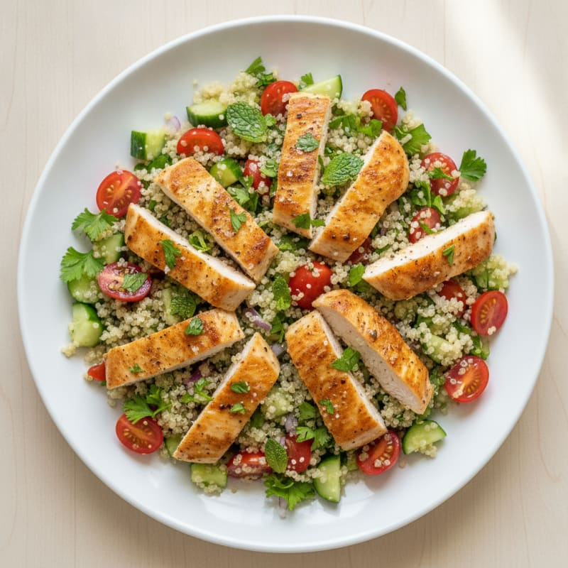 Lemon Herb Chicken and Quinoa Salad