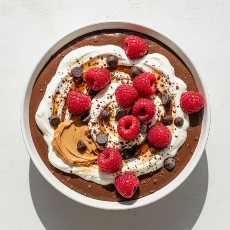 Silky Chocolate Protein Pudding with Greek Yogurt