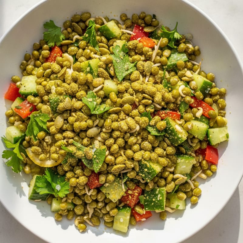 Sprouted Mung Bean Detox Salad