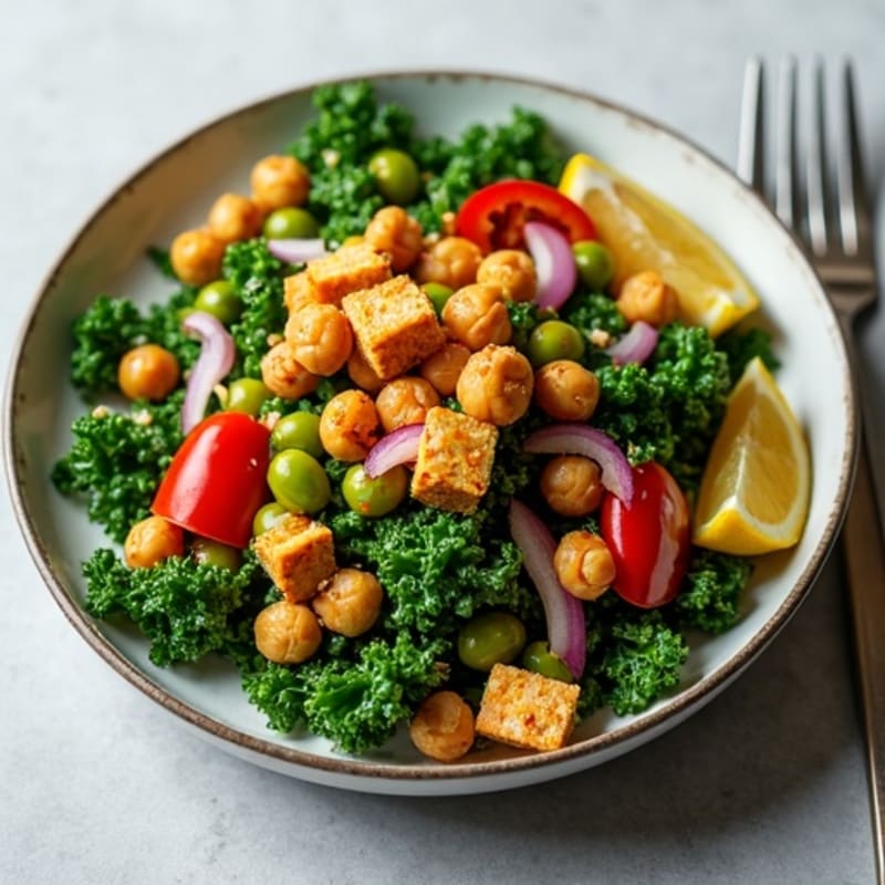 Citrus-Massaged Kale Salad with Crispy Chickpeas