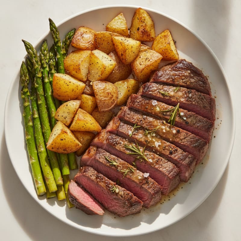 Garlic Herb Steak with Roasted Potatoes