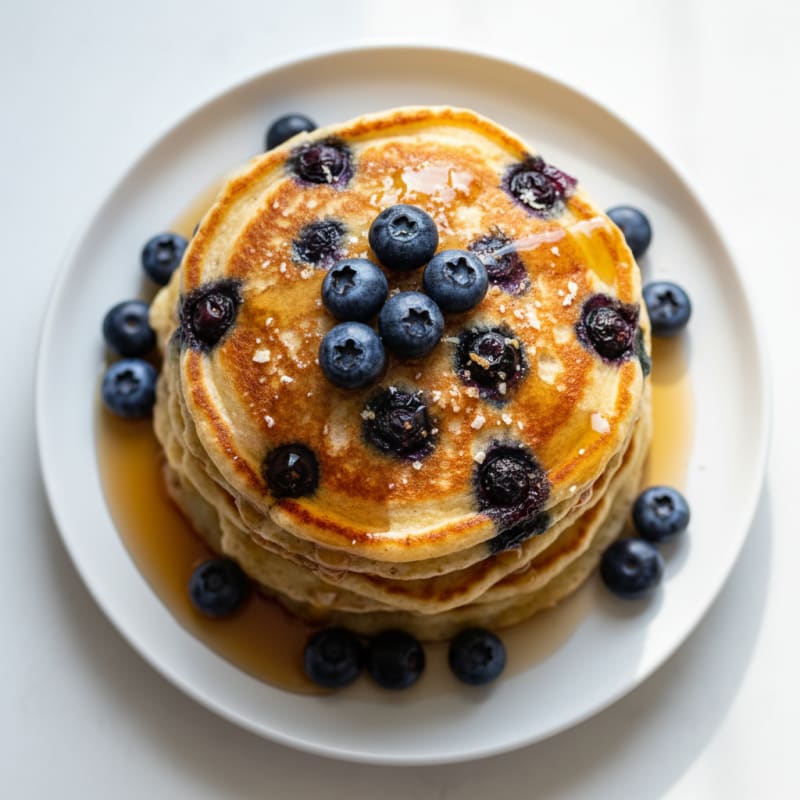 Blueberry Ricotta Protein Pancakes