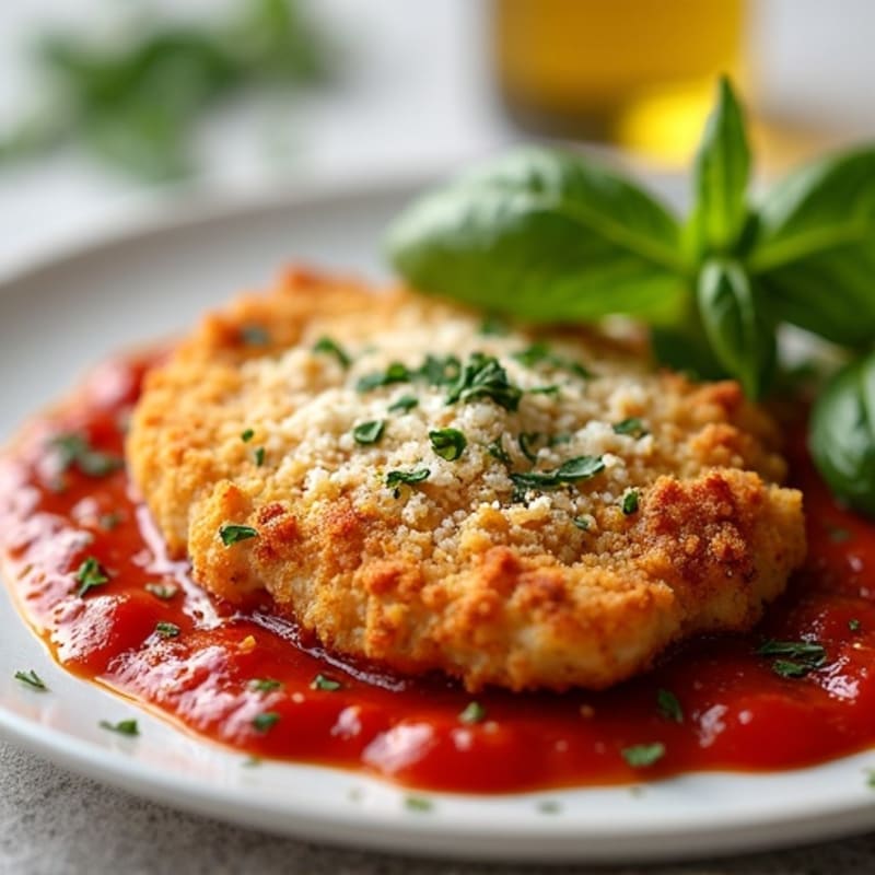 Crispy Baked Chicken Parmesan with Fresh Herbs