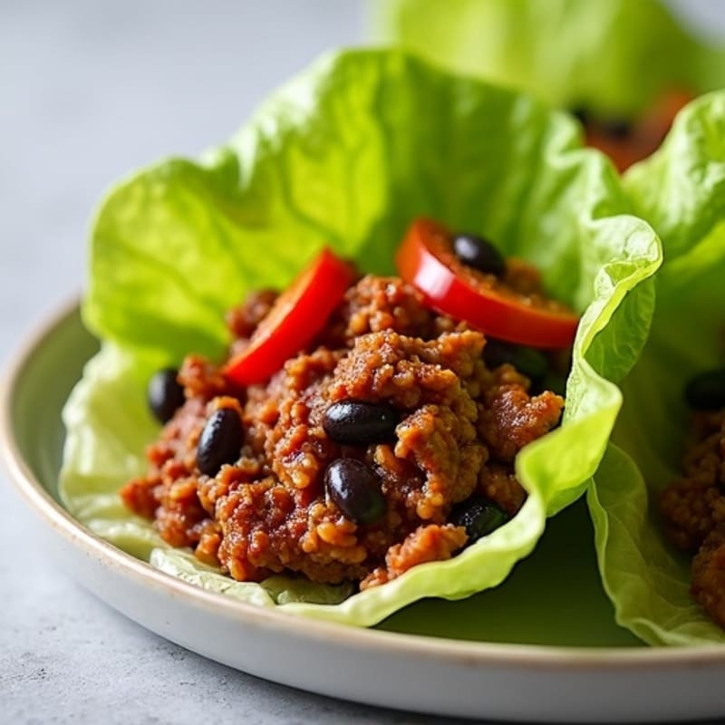 Lean Ground Beef Sloppy Joe with Crispy Lettuce Cups
