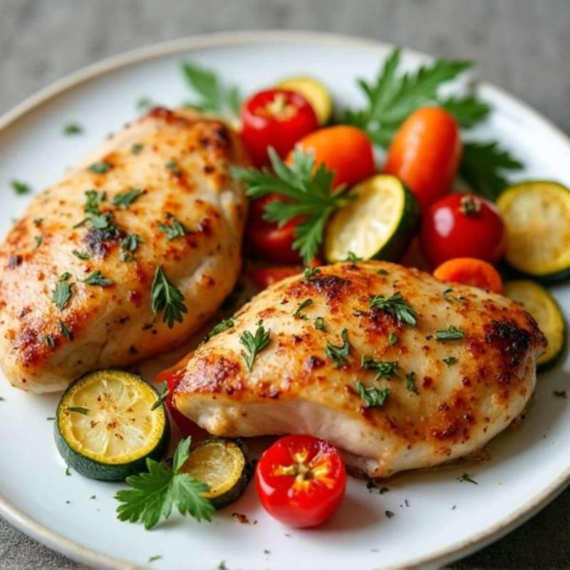 Lemon-Herb Roasted Chicken with Crispy Roasted Vegetables