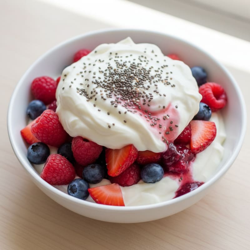 Greek Yogurt Protein Parfait with Berries