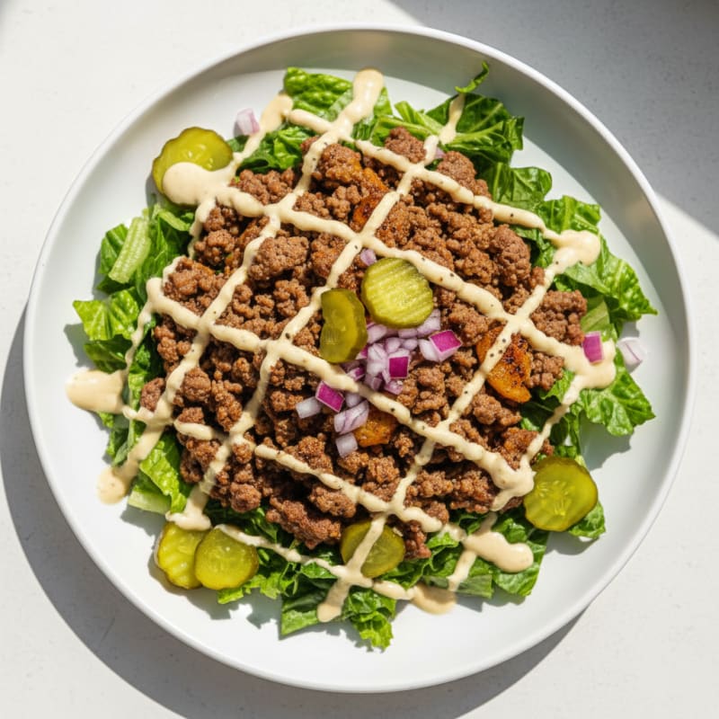 Creamy Big Mac Beef Bowl