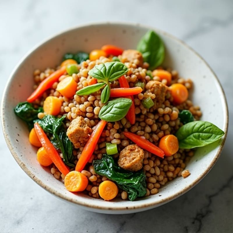 Lentil and Tempeh Vegetable Stir Fry