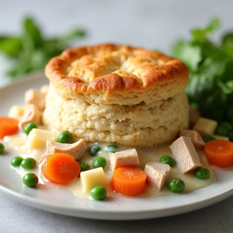 Lightened-Up Creamy Chicken Pot Pie with Root Vegetables