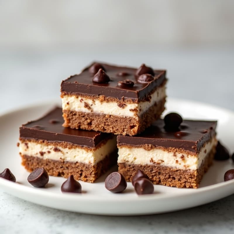 Protein-Rich Dark Chocolate Greek Yogurt Cheesecake Squares