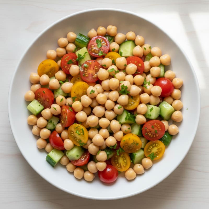 Chickpea and Tomato Salad with Lemon Vinaigrette